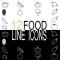 line icons health food Royalty Free Stock Photo